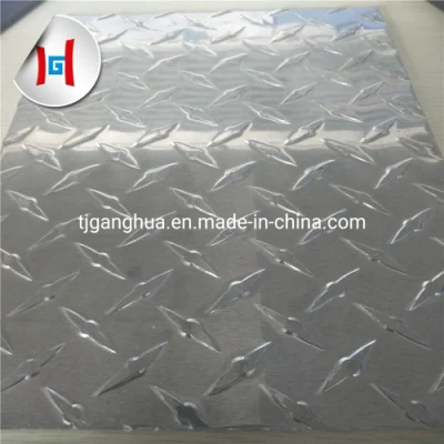 Feuille d'aluminium à carreaux 1050 1060 1070, feuilles d'aluminium miroir, bobine en relief en aluminium